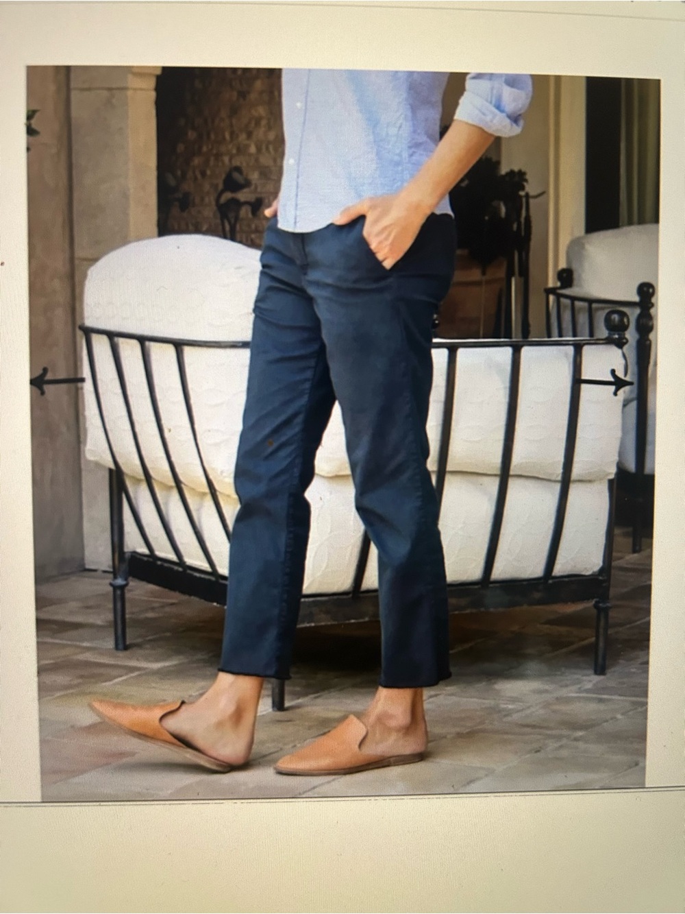 Frank & Eileen | Wicklow The Italian Chino Performance Twill in Navy Blue Size 4